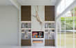 design tv wall, tv units, and storage cabinets with 3d