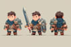 draw 2d game characters and game assets