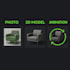 create a 3d model from your image in stl obj fbx glb
