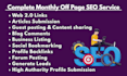 do monthly white hat off page SEO