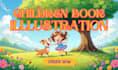 design children storybook, kids activity book, word search, puzzle book design