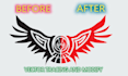 redraw and vectorize your logo with fast manual tracing