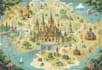 create event, tourist, and fantasy map illustration