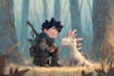 draw cute character and animal cartoon