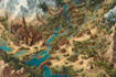 do fantasy map building line art location map