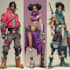 design cyberpunk and fantasy character splash art