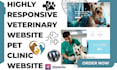 design veterinary clinic website pet website animal hospital wordpress website