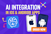 do ai agent custom ai integration ios app android app mobile app developer