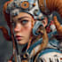 create fantasy, sci fi, character with hyperrealistic style