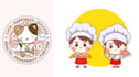create a cute kawaii cartoon animal logo design
