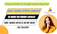 be writing 30 human written bulk SEO articles and blog posts