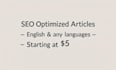 write engaging and SEO optimized articles