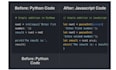 convert python code to javascript