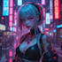 do a cyberpunk anime art