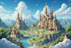 create event, tourist, and fantasy map illustration