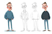 design a 2d cartoon character