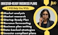 write startup business plan financial forecast pitch deck strategy and analysis