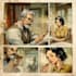 script comic book illustration, comic book page webtoon vintage retro comic art