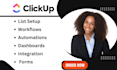 build custom clickup and zapier automations, clickup forms