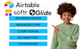 design glide app, airtable softr, client portal, automation, interface, stripe