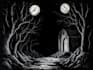 draw dark art illustration with engraving style