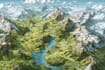 design a fantasy map illustration