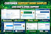provide  live chat support and email  support