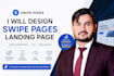 design a swipe pages landing page