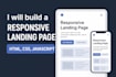 build a custom responsive landing page, fast, SEO friendly, clean code