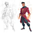 make an superhero comic cartoon character into style