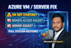 fix azure vm and server rdp issues
