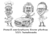 draw a pencil custom caricature from photo