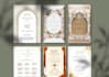 design islamic wedding invitation, certificate, cards