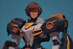 draw mecha gundam and humanoid character concept for you