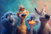 draw animals in cartoon style