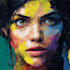 paint expressive colorful abstract portraits