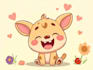 draw a cute and funny cartoon illustration