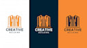 create a modern geometric 3d logo with polygon elements