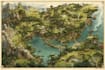do fantasy map illustration, dnd map, tolkien board