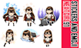 make chibi style sticker illustration