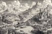 create a vintage map illustration