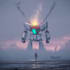 do custom digital 2d anime mecha art illustration