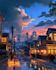 paint anime background, landscape illustration, lofi