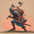 do rpg, knight, medieval, game, character illustration