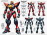 draw mecha and robot reference sheet in anime style