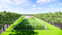 design and 3d render outdoor sport facilities and playground