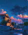 draw anime background, 2d environment, landscape