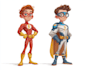 make a cartoon and caricature like super hero