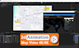 create 2d or 3d map and globe animation with travel route