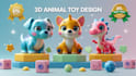 design custom 3d printable animal toys for pet brands and pet influencers